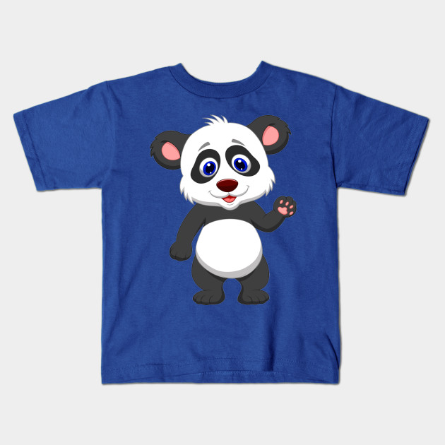 Baby panda waving hand